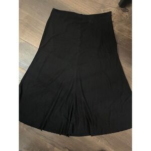 J Jill Women's Black A-Line Midi Skirt Size 12 Career Casual‎ Classic